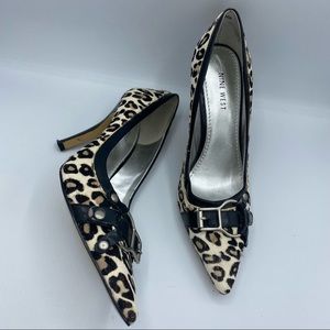 Nine West Leopard print Cow Leather pumps 7